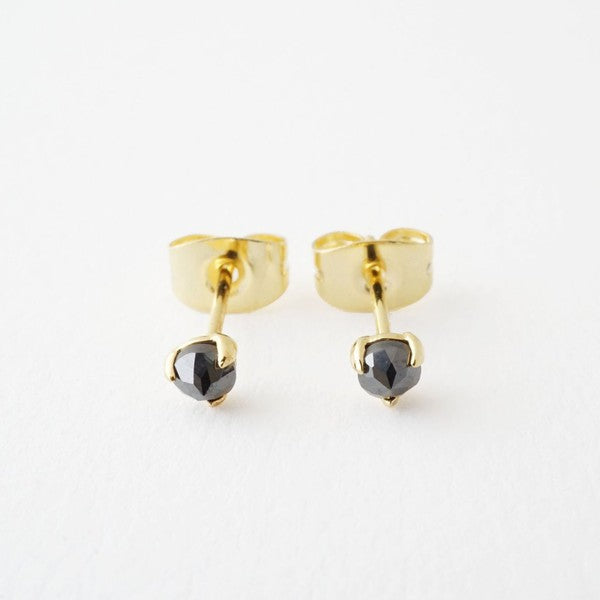 Tiny Black Iron Ore Solitaire Studs