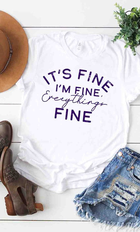 It's fine, i'm fine everything's fine tee PLUS