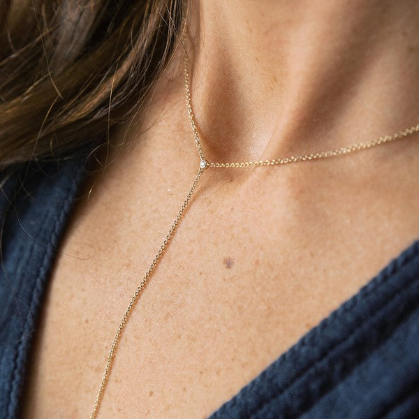 Crystal Lariat Necklace