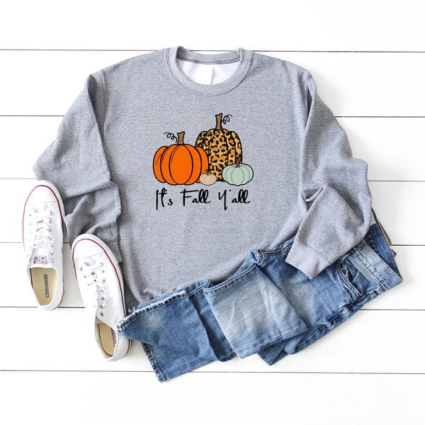 It's Fall Y'all Pumpkins Graphic Sweatshirt