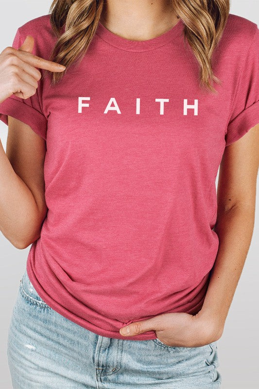 Faith Block Letters PLUS SIZE Tee