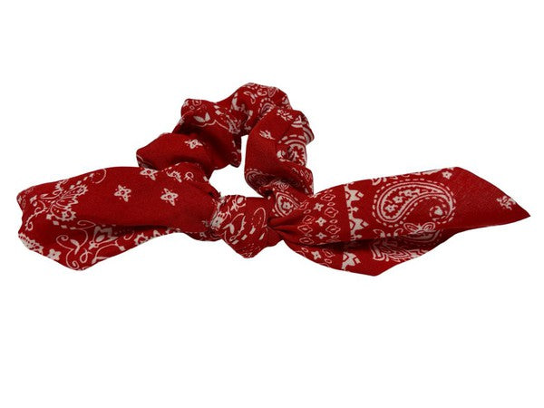 Paisley Hair Scrunchie with Ribbon Scarf