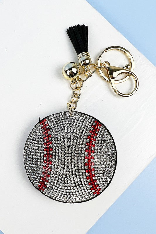 RHINESTONE TASSEL KEYCHAIN