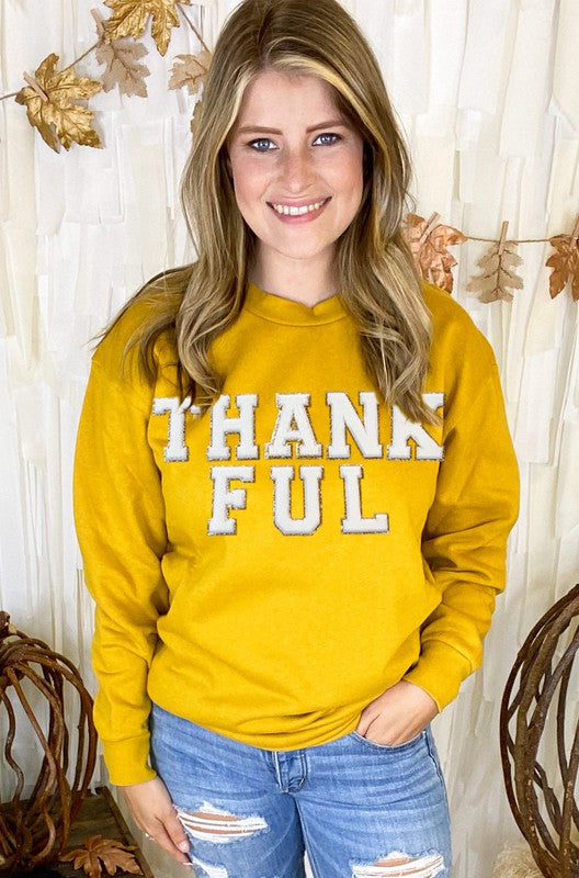 Thankful Ideal Chenille Sweatshirt