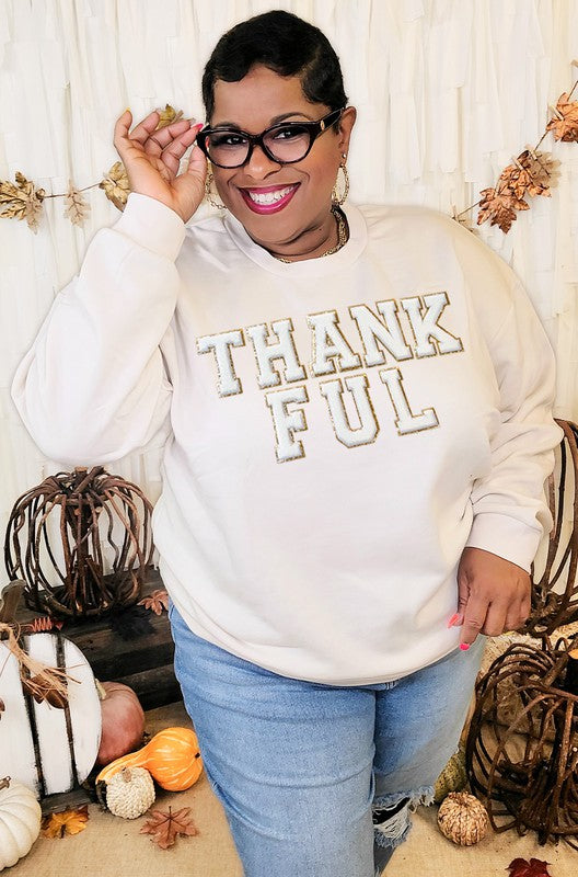 Thankful Ideal Chenille Sweatshirt