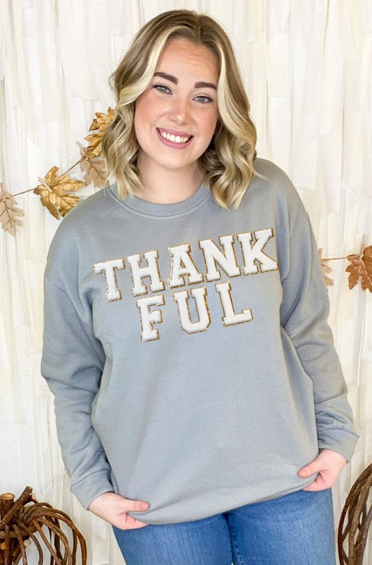 Thankful Ideal Chenille Sweatshirt