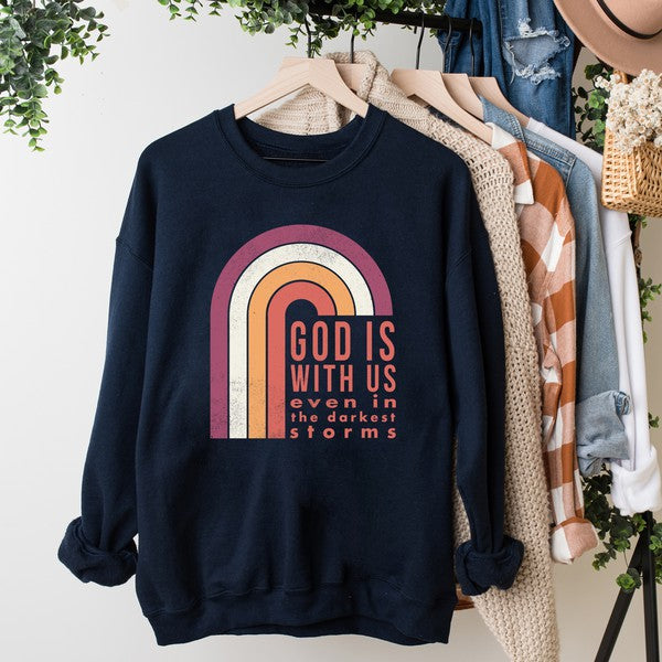 God Is With Us Rainbow Sweatshirt