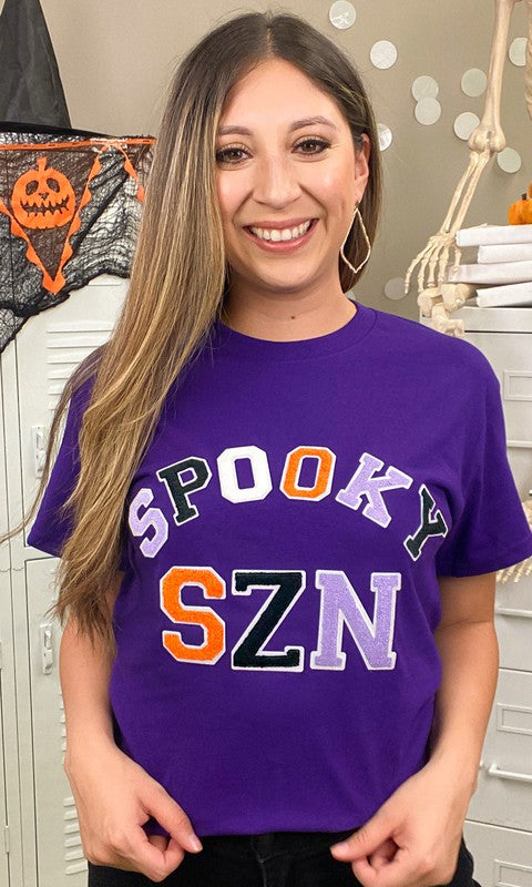 Soft Ideal Chenille Spooky SZN Graphic T-Shirt