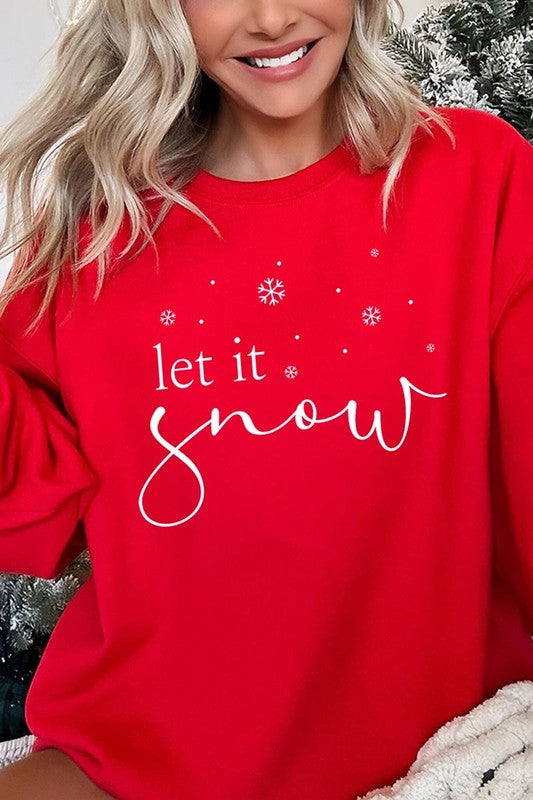 Let it Snow Graphic Fleece Sweatshirts