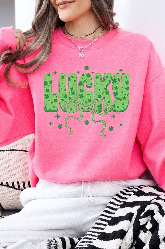 Croquette Lucky Bow Graphic Sweatshirt