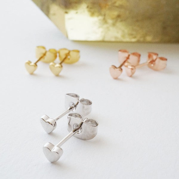 Mini Heart Stud Earrings