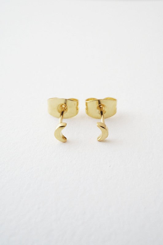 Mini Moon Stud Earrings