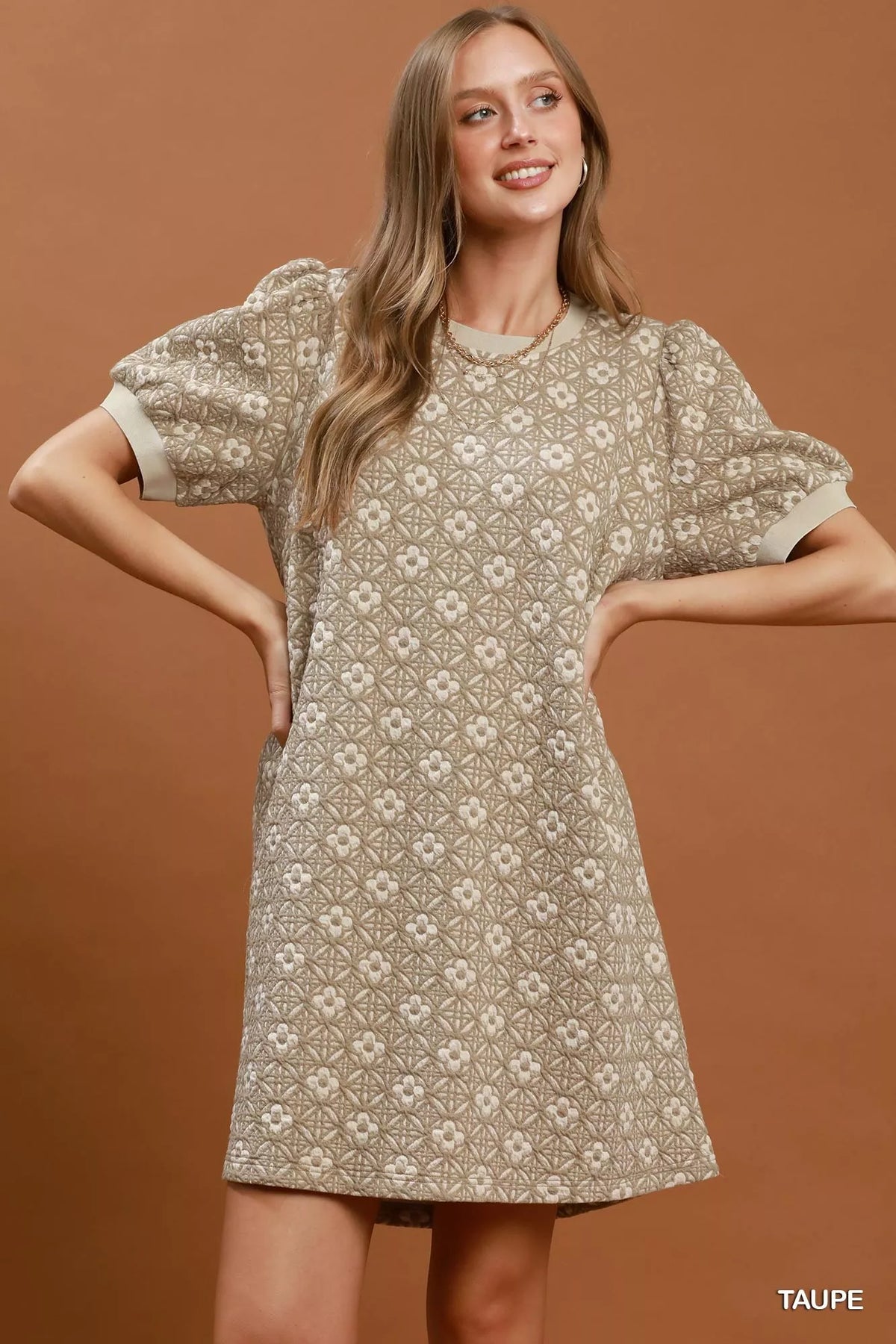 Umgee Floral Textured Puff Sleeve Mini Dress – Bougie Julie's Boutique