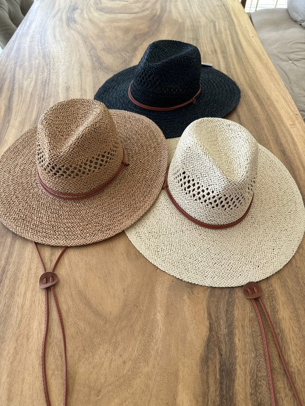 Straw Braided Flat Fashion Hat