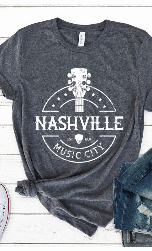 Nashville Music City Graphic Tee