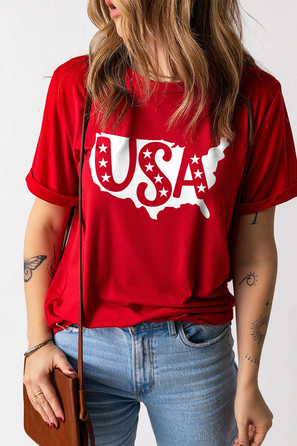 USA Graphic Tee Round Neck