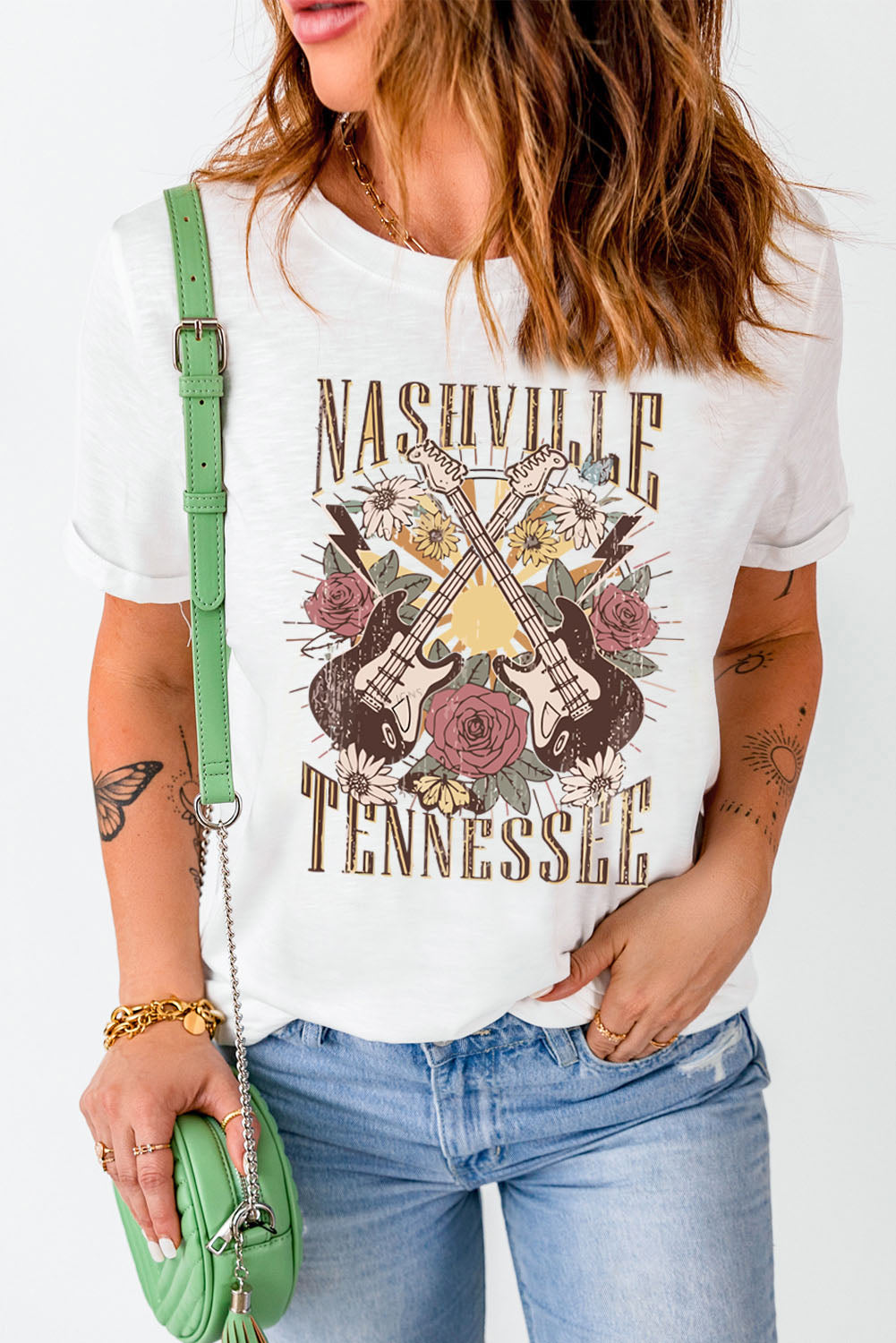 NASHVILLE TENNESSEE Cuffed Tee